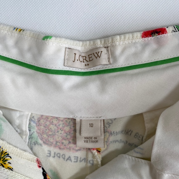 J.crew factory size 10 off white Hawaiian print chino shorts 100% cotton - Picture 8 of 10